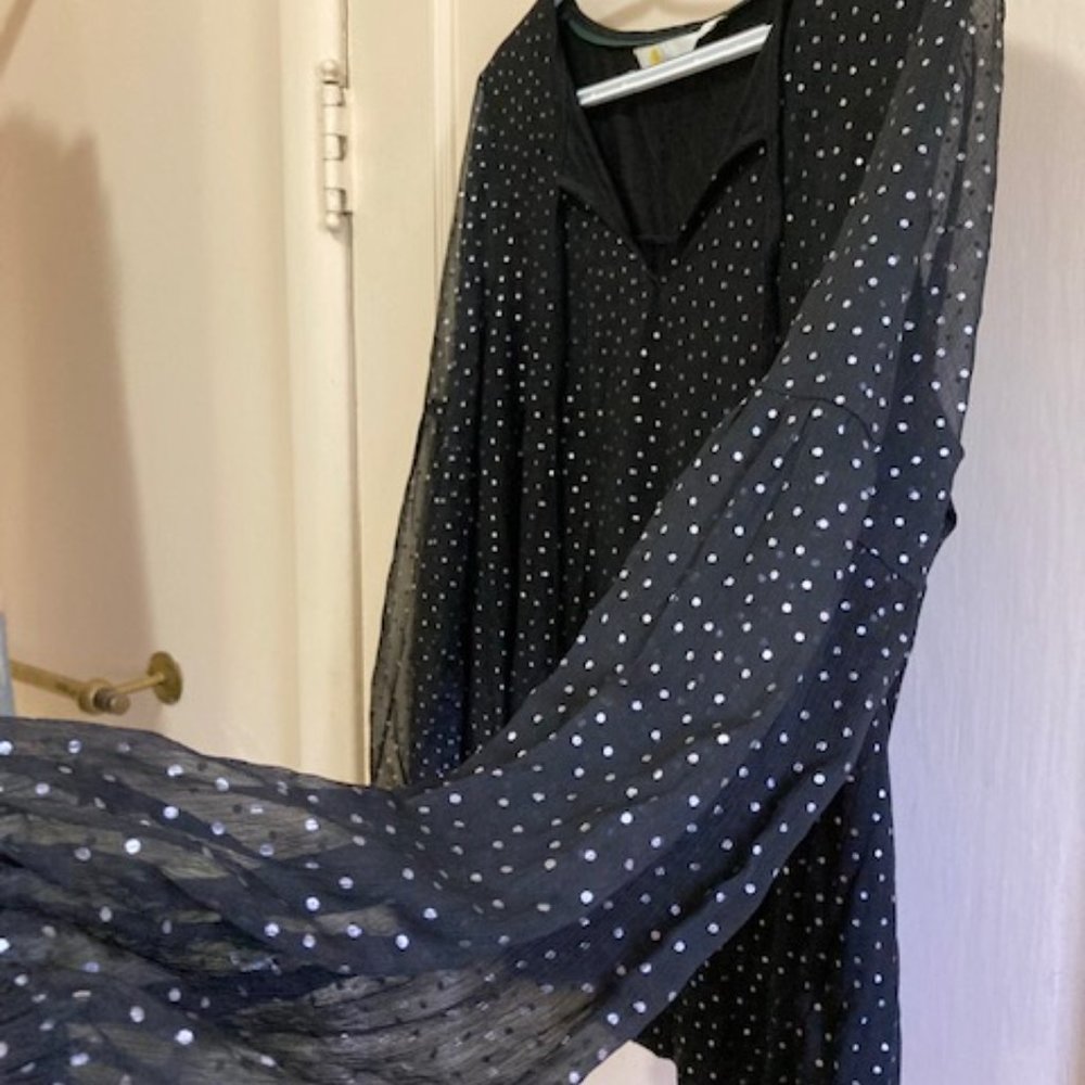 Boden Black with Silver Dots, LS Jersey top - Picture 4 of 7